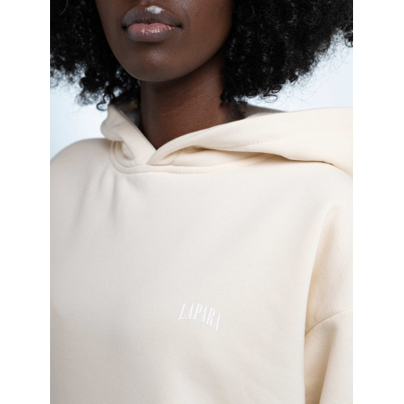 BASIC Bluza z kapturem LAPARA kość słoniowa