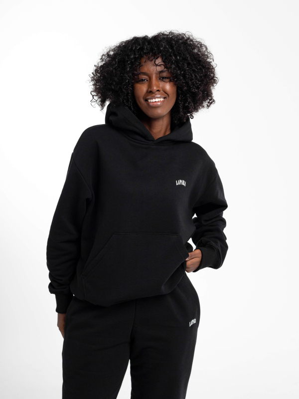 Basic Bluza z kapturem LAPARA czarna Basic Bluza z kapturem LAPARA czarna