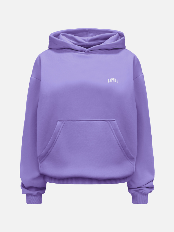 Basic Bluza z kapturem LAPARA fioletowa Basic Bluza z kapturem LAPARA fioletowa