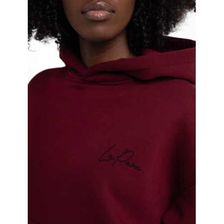 STONE Bluza z kapturem LAPARA bordowa