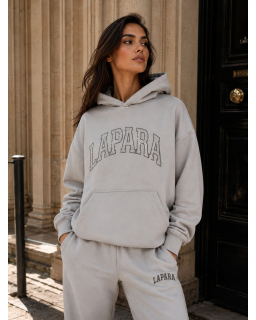 STONE Bluza z kapturem jasno szara