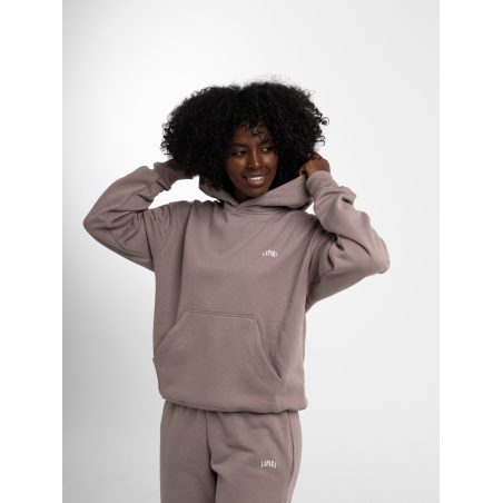 BASIC Bluza z kapturem LAPARA cappucino