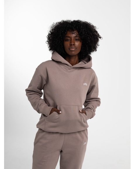 BASIC Bluza z kapturem cappucino