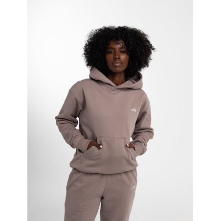 BASIC Bluza z kapturem LAPARA cappucino